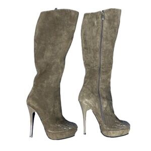 ⭐️ Sexy Knee-high platform boots with sparkle design- size 38